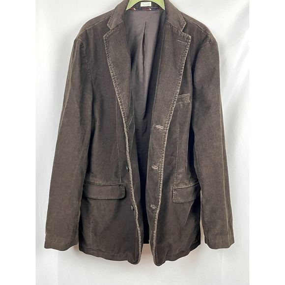 J.Crew Vintage Corduroy Blazer Brown Medium Unisex 3 Button Jacket FALL 2006 Y2K - Picture 2 of 14
